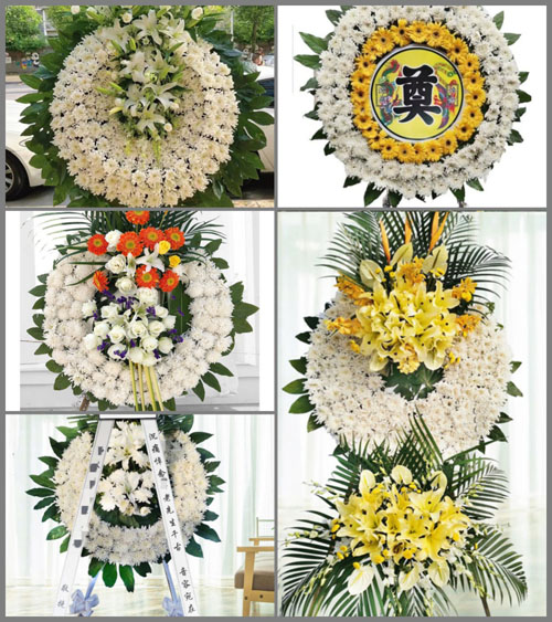 湖北黄冈市浠水县团陂镇大屋咀村花圈速递